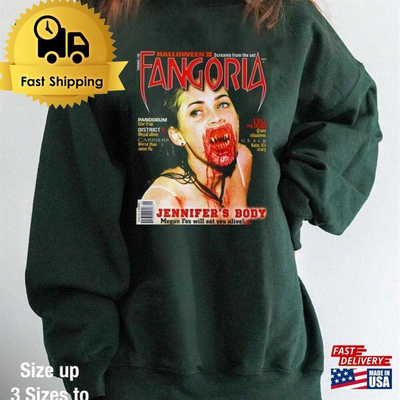 Jennifers Body Megan Fox Magazine Cover Sweatshirt Jennifers Unisex Sweatshirt
